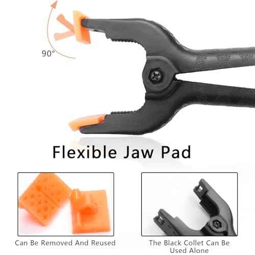 4 Pcs Spring Clamps, 4 in Plastic Heavy Duty Spring Clips for Crafts, Mini Clamps for Woodworking and Backdrop Clips Clamps for Photography for Backdrop Stand Photography Home