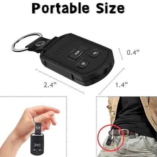 Hidden Camera Car Key - Portable Spy Camera Mini HD 1080P Nanny Cam Hidden Keychain Camera with Night Vision, Motion Detection£¬Loop Recording -Surveillance & Security Cameras