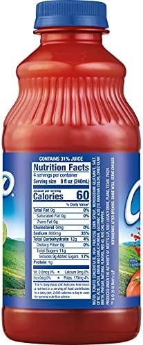 Clamato Original Tomato Cocktail, 32 fl oz bottle (Pack of 12), Flavored With Tomato Juice & Spices, Perfect Mixer for the Authentic Michelada, Bloody Mary Drinks, and Seafood Cocktail