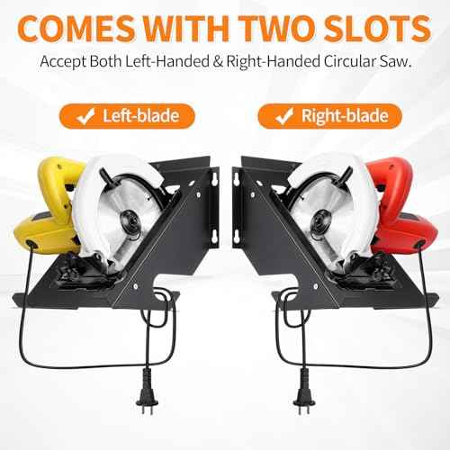 Shimeyao Circular Saw Holder Wall Mount Heavy Duty Metal Storage Rack Organizer for Shed Garage, Pegboard, Workshop, Home, Fit Most of Circular Saw