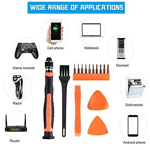 NEBURORA 10 in 1 Interchangeable Magnetic Torx Screwdriver Set - T2 T3 T4 T5 T6 T7 T8 T9 T10 T15 Bits, Security Screwdriver for Phones, Mac, Computers, Xbox, PS4