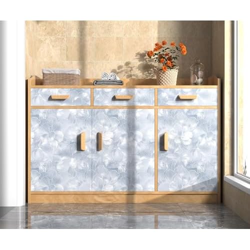 tiltil Peel and Stick Wallpaper Flower Blue and White Contact Paper Boho 17.7"x78.8" Self Adhesive Wallpaper Removable Modern Decorative Wall Paper for Bedroom Countertops Cabinet Decor Vinyl Roll