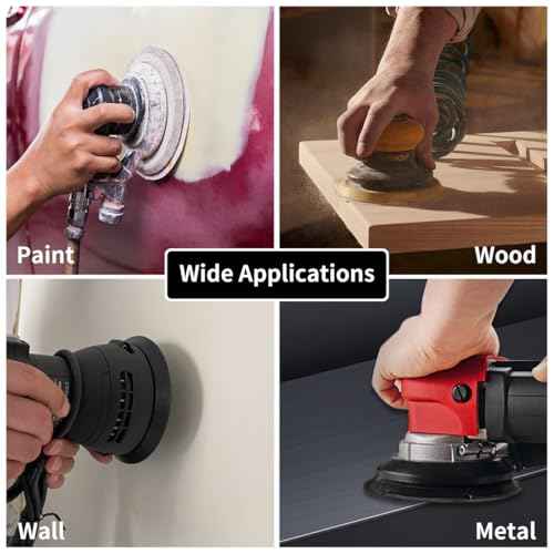 50 PCS 6 Inch 6 Hole Sanding Discs, Hook and Loop 80 120 220 320 400 Assorted Grits Sandpaper Disc for Random Orbital Sander