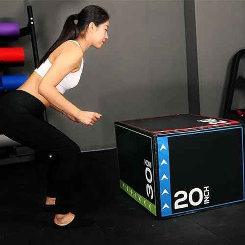BalanceFrom 3-in-1 Foam Plyometric Jump Box for Home Gym with Multiple Height Options ? Versatile Plyo with Non-Slip Surface for Strength, HIIT, Step-Ups, and Agility Training
