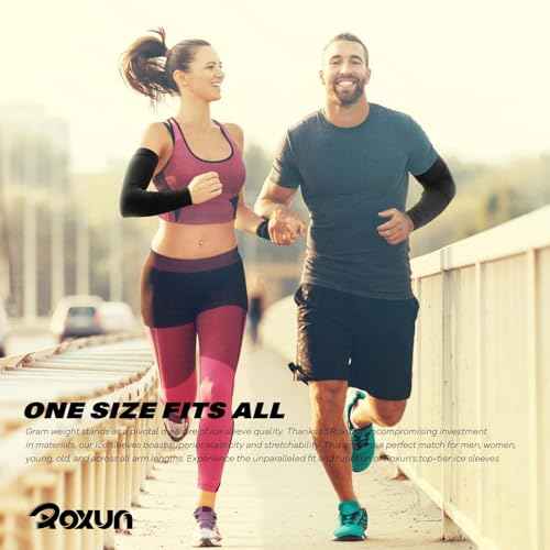 Arm Sleeves, Cooling UV Sun Protection Sports Compression for Men/Women