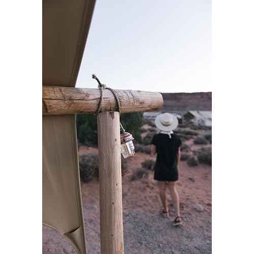 Barebones Beacon Hanging Light ? Copper, Rechargeable LED Camping Lantern with Adjustable Brightness ? Weatherproof Vintage-Style Hanging Lantern for Outdoor Adventures and Year-Round Use