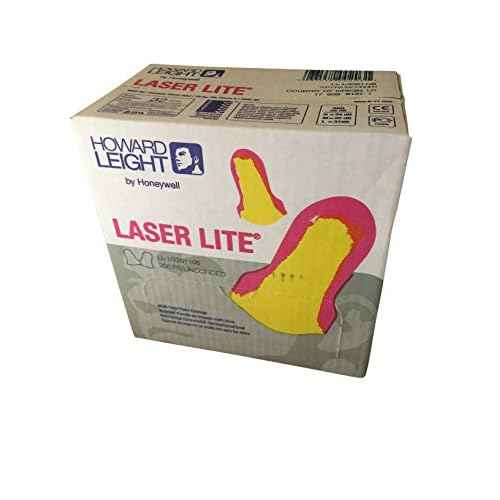 HONEYWELL LL-1 Howard Leight LL-1 Laser Lite Disposable Uncorded Foam Earplugs, Polycarbonate Foam, Standard, Red and Yellow (Pack of 200)
