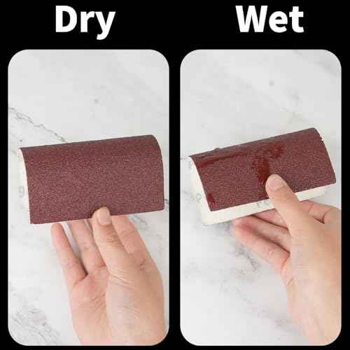 1/4 Sheet Sandpaper 5.5" x 4.5" Hook and Loop Sandpaper 60 Grit Sandpaper for Palm Sander 30 PCS Aluminum Oxide Sanding Sheets Hand Sanding Blocks for Metal, Woodworking and Polishing (60 grit)