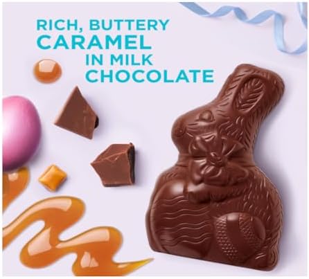 Russell Stover Caramel Filled Chocolate Bunny - Pack of 2 - Perfect for Easter Baskets and Egg Hunts - Delicious Classic Treat for Everyone - Bring Joy This Holiday