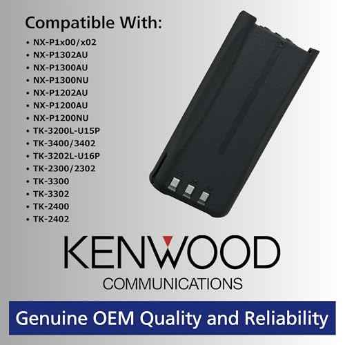 Kenwood KNB-45L Two-Way Radio Battery (7.4V) - 2000mAh Li-ion, Rechargeable, Original Accessory for NX-P1x00/NX-P1x02/TK-x400/TK-x402/NX-x40 Two-Way Radio Series, OEM, (Charger Not Included)