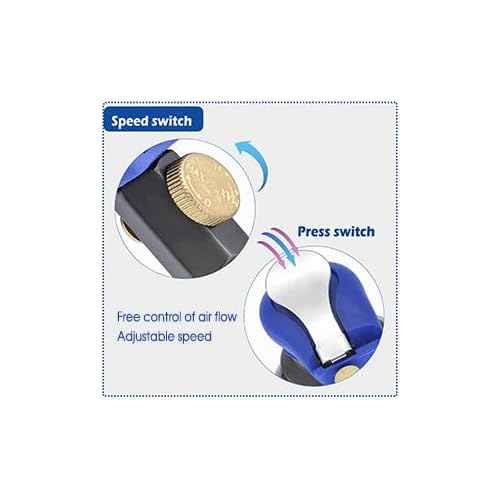 6 Inch Air Random Orbital Sander, Pneumatic Palm Sander tool with 10 Pcs Sandpapers, Air Sanders For Auto Body Work By Bowd
