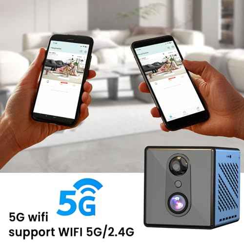2025 Upgraded 4K Security Camera, 5GHz WiFi Indoor Camera, Home Security Camera with Night Vision, Motion Sensor, Long Battery Life, Motion Detection, Remote Viewing, Wireless Surveillance Cam