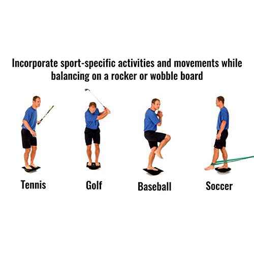 THERABAND Wobble Board Stability and Balance Trainer, Round Wobble Board, Core Strength Balance Disc for Adults, Physical Therapy, Agility Training, Compact Non-Slip Design