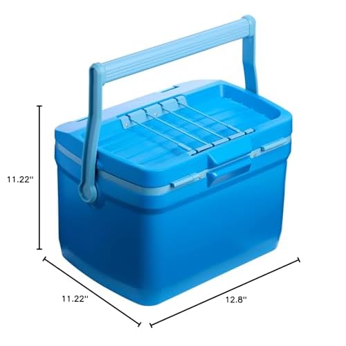 Stanley Adventure Outdoor Cooler 16 qt | Heavy Duty Outdoor Camping Cooler with Easy Carry Top Handle | 36 Hour Cooling Ice Chest for 21 Cans| BPA-Free | Azure