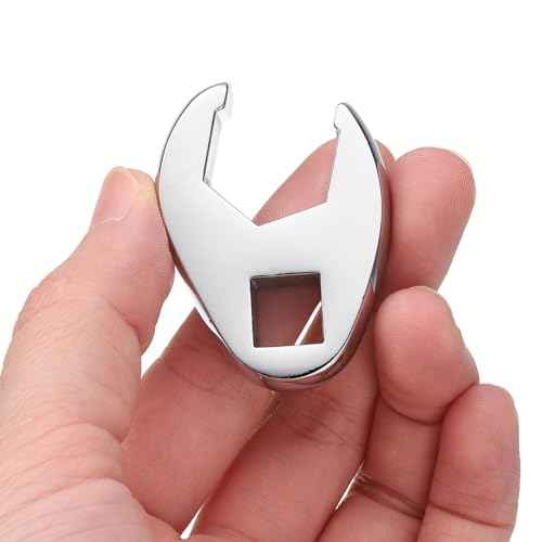 HARFINGTON Drive Crowfoot Wrench 3/8" Drive 22mm Metric Fractional Crowfoot Flare Nut Wrench 40Cr Chrome Plated Open End Crowfoot Wrench for Mechanics Automotive Repair Work