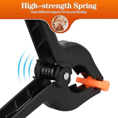 6 Inch Spring Clamps, 6 Pack Professional Plastic Spring Clamps, Heavy Duty Plastic Clamps for Crafts and Woodworking, Backdrop Clips Clamps for Backdrop Stand, Photography, Home Dec