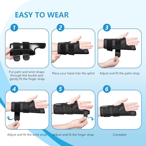 Pinky Finger Splint, Finger Splint for Pinky, Broken Pinky Finger Brace, Little Finger Splint, Metacarpal Finger Splint Hand Brace for Trigger Finger, Arthritis, Pinky Splint Left Hand, M
