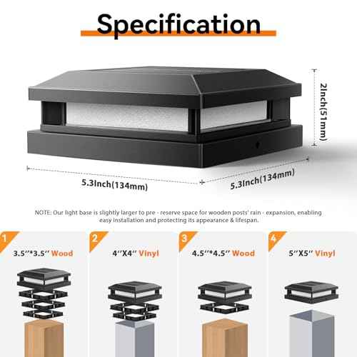 Solar Post Cap Lights Outdoor 12 Packs for 4x4 4.5x4.5 5x5 Vinyl/Wooden Posts, Waterproof Solar Powered Fence Post Light with Warm/Cool Lighting, Black 16LEDs Deck Cap Light for Garden, Patio, Porch
