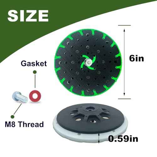 Upgraded 202460 6-Inch(150mm) Hard Sanding Pad, 48-Hole, M8 Thread, Compatible with Festool ETS 150/3 EQ, ETS EC 150/5 EQ, ETS EC 150/3 EQ, ETS 150/5 EQ Sander Models, 1 Pack