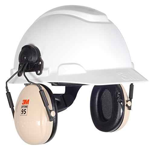 3M Optime 95 Beige And Black Helmet Mount Earmuffs