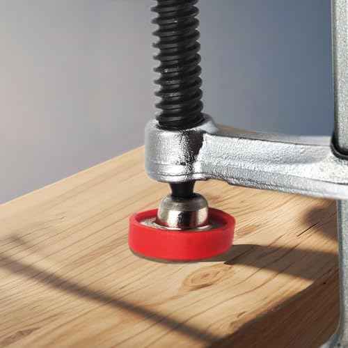 Quick Screw Guide Rail Clamp for MFT Table and Guide Rail System 7-7/8" Capacity x 2-3/8" Throat Depth 570 lbs Clamping Force (2 Pack) Red/Silver