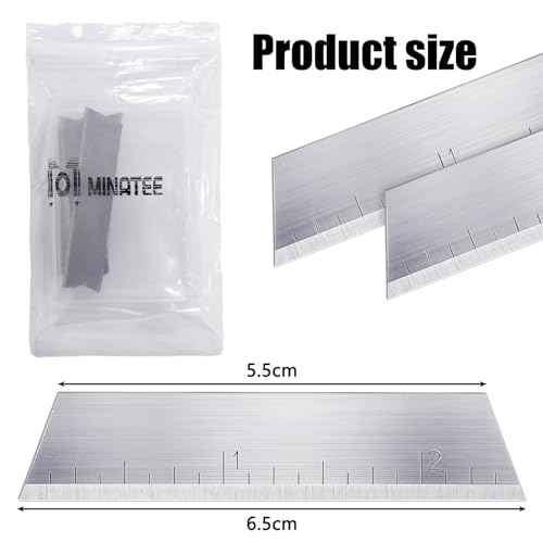 Minatee 15 Pieces Replacement Blades Compatible with Craftsman Handi-Cut 37300 37310 37252 37301 37251 401 Stainless Steel Replace Knife Blades (2-1/2 Inch)
