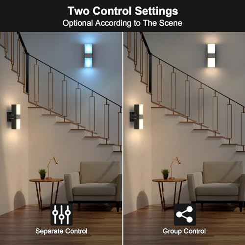 XMCOSY+ Outdoor Wall Light, 1400LM Smart RGBCW Outdoor Wall Sconce Lights, Adjustable Dual-Head LED Porch Light, WiFi APP Control, Alexa Compatible, IP65 Waterproof Outside Lights for House, 1 Pack