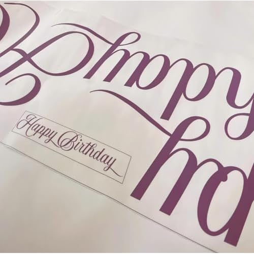 Happy Birthday Decal - Purple Happy Birthday Sign for Balloons Arch,Party Decor
