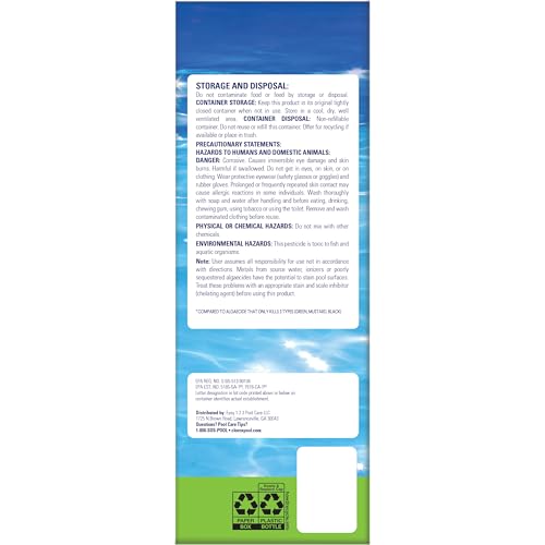 Clorox® Pool&Spa™ XTRABLUE® Plus Swimming Pool Algaecide, All-in-One Algae Killer, Non-Foaming, 40 Ounce (Pack of 1)
