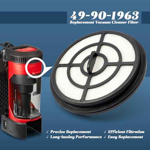 49-90-1963 Replacement Filter 2 Pack Compatible with Milwaukee M18 3 In 1 Backpack Vac Vacuum Filter 0885-21HD 0885-20