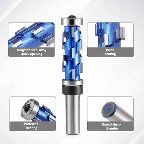 HOZLY Flush Trim Router Bit 1/2" Shank, Double Bearings Flush Trim Bit 1/2 Spiral Trimming Bit, Wood Router Tool Hardwood Flush Cut Router Bit Router Template Bit for Wood MDF(2PCS)