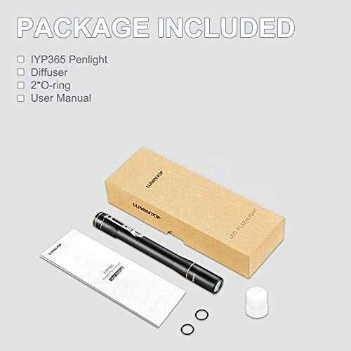 LUMINTOP IYP365 Penlight, Super Bright 200 Lumens Cree LED, IPX-8 Water Resistant, 3 Modes, Powered by 2AAA Battery for Inspection, Work, Repair