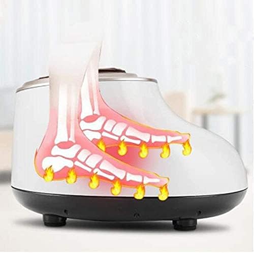 Foot Massager Machine with Heat, Shiatsu Deep Tissue Kneading, Rolling Massage, Air Compression for Plantar Fasciitis, Pain Relief, Relax for Home or Office Use (Color : White)
