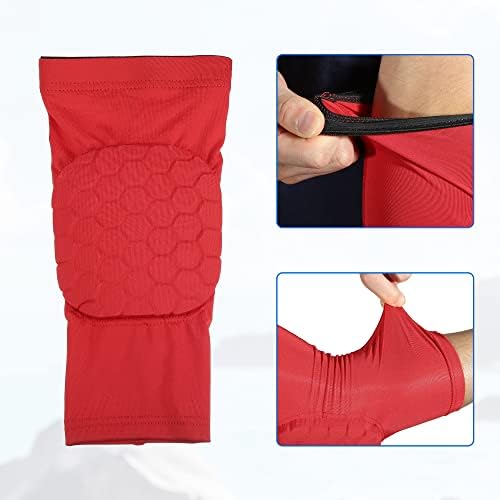 VOCOSTE 2pcs Elbow Brace, Compression Support Sleeve for Joint, Elbow Pad Sleeve for Women Men, Red, L Size