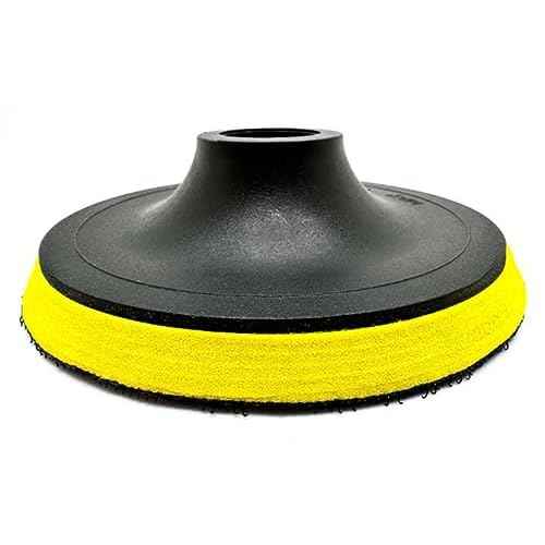 6" Hook and Loop Backing Plate for Soft Wool Polishing Buffering Pads, Backer Pad with 5/8¡±-11 (5/8 inch TPI), 6 inch Backup Pads for use with Angle Grinder or Drill ? with Drill Adapter