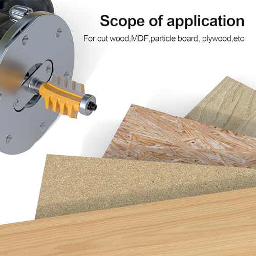 Professional Finger Joint Router Bit 1/2" Shank, Reversible Finger Glue Joint Router Bit for Woodworking, Finger Joint Bit, Joinery Router Bit for DIY Door Table Cabinet Shelve Furniture