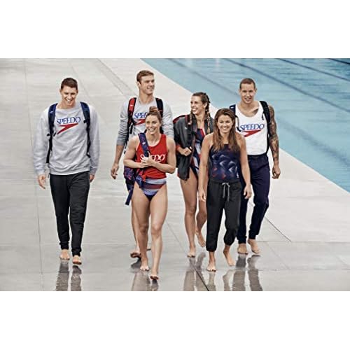 Speedo Men's Sweatshirt Full Zip Hooded Jacket Team Warm Up