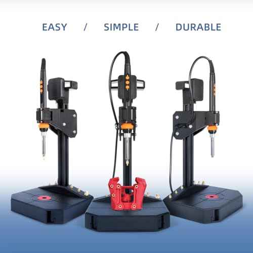 Vertical Heat Set Insert Tool Pressing Machine with 90W Soldering Iron, Heat Set Tips M2-M8, 30PCS Brass Nuts Threaded Inserts for 3D Printed Part