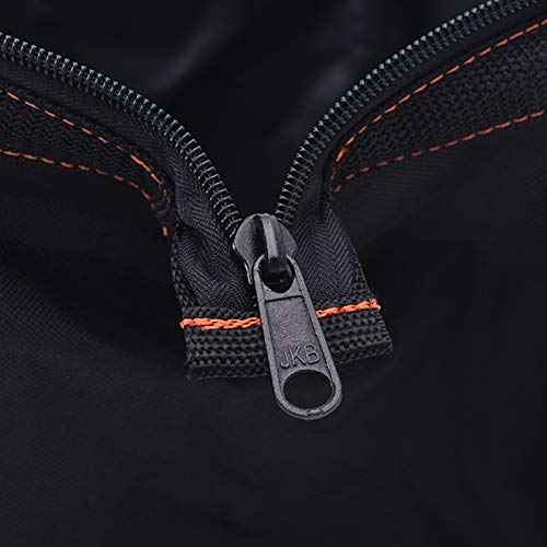 MEIJIA Portable Waterproof Tool Bag, Wide Mouth Open, Multi Inside Pockets for Tool Storage with Adjustable Shoulder Strap(14")