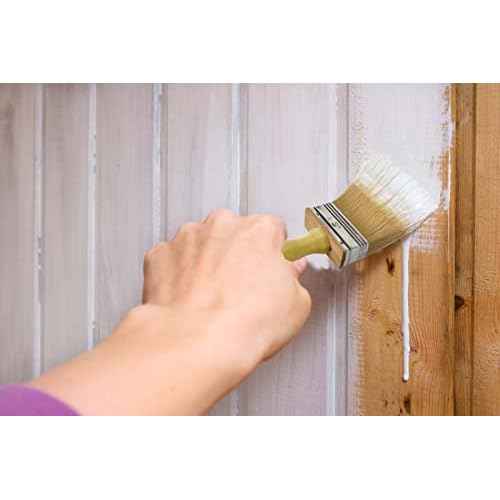 3 Inch Block Stain Brush, Thick Paint Brush, Fence Deck Stain Applicator, Soft Bristle Brush for Emulsion, Dusting, Household Utility Staining Brushes by Magimate