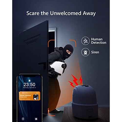 Imou 2K WiFi Security Camera Indoor Pet Dog Baby Camera with AI Human/Motion/Sound Detection, 360¡Æ Wireless IP Home Security Camera, Smart Tracking, Siren, Night Vision, 2-Way Audio, Works with Alexa