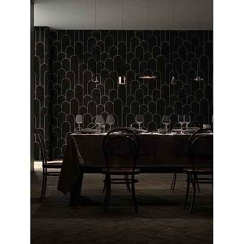 Peel and Stick Wallpaper Black Wallpaper Marble Pattern Removable Black Geometric Contact Paper Waterproof Self-Adhesive Black Wallpaper for Wall Cabinets Countertops Covering Viny Film 118"x17.3"