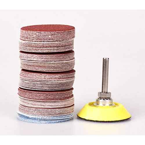 200 Pieces 2 Inch Sanding Discs, 80-3000 Grit Sandpaper with 1/4" Shank Backing Plate and Soft Foam Buffering Pad, for Drill Grinder Tool, Hook and Loop Sand Paper Assortment Pack