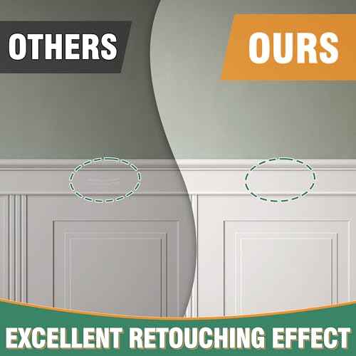 White Touch Up Paint, Multi Surface Touches Up Paints Pen 1.69 Fl Oz for Wood Floor Scratch Repair, Wall, Door, Cabinets, Wood, Furniture, Porcelain, Appliance, Cabinet Paint, Semi Gloss White
