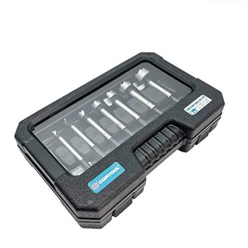 Forstner Bit Set 8Pcs Hex Shank, Wood Drill Bits Set with Multi Sided Shank