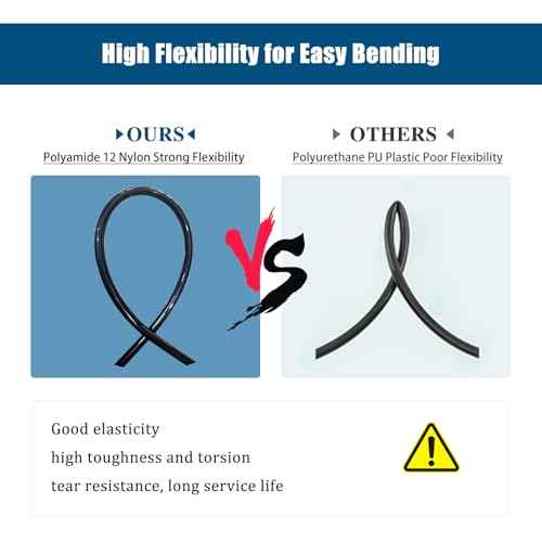 3/8" Black Nylon Air Line Tubing - 100 FT Air Hose, DOT Approved for Air Brake Tubing Suspension Or Fluid Transfer