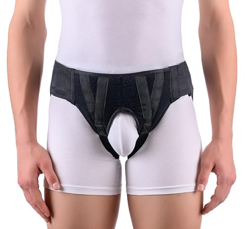 Hernia Gear Double Inguinal Hernia Groin Belt Black (L 38-42)