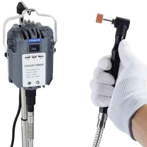 90 Degree Flex Shaft Rotary Tool Handpiece, 41pcs Right Angle Flexiable Shaft Handle Attachment Set Compatible with Flex Shaft Grinder, Bench Polisher, Electric Drill