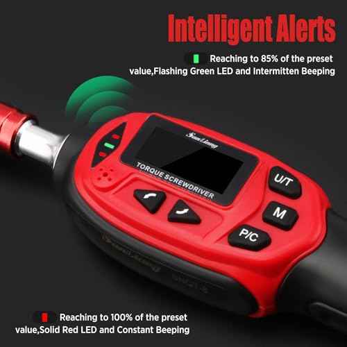 Digital Torque Screwdriver 0.71-70.8 In-lbs/0.08-8 Nm£¬1/4'' Drive Inch Pound Torque Screwdriver Electrician with Buzzer & LED Indicator, Data Storage, 32Pcs Torque Wrench Screwdriver Set.