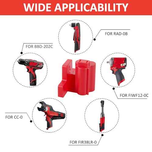 12Pack M12 Tool Holder For Milwaukee Tool Mount Power Tool Hanger Wall Mount Drill Organizer With Screws For Milwaukee M12 12V Tools (No 3D Printed)